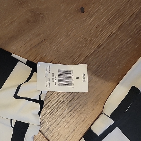 NWT Rabbit Rabbit Rabbit Black And Ivory Geometric Dress Size 6 NEW - Picture 3 of 7